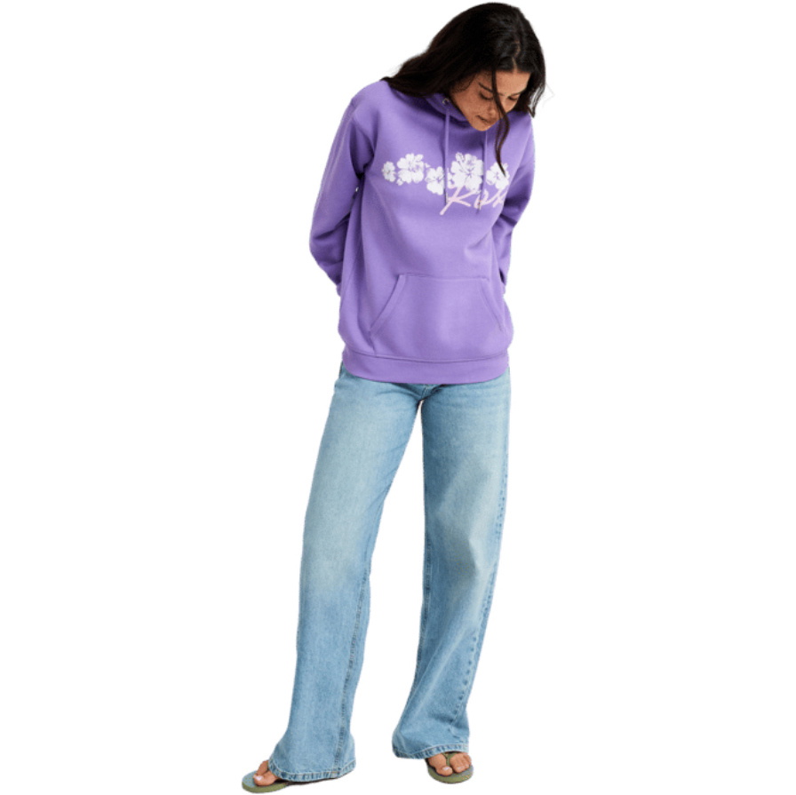 2026 Roxy Womens Surf Stoked Brushed Relaxed Hoodie ERJFT05115 - Dahlia Purple